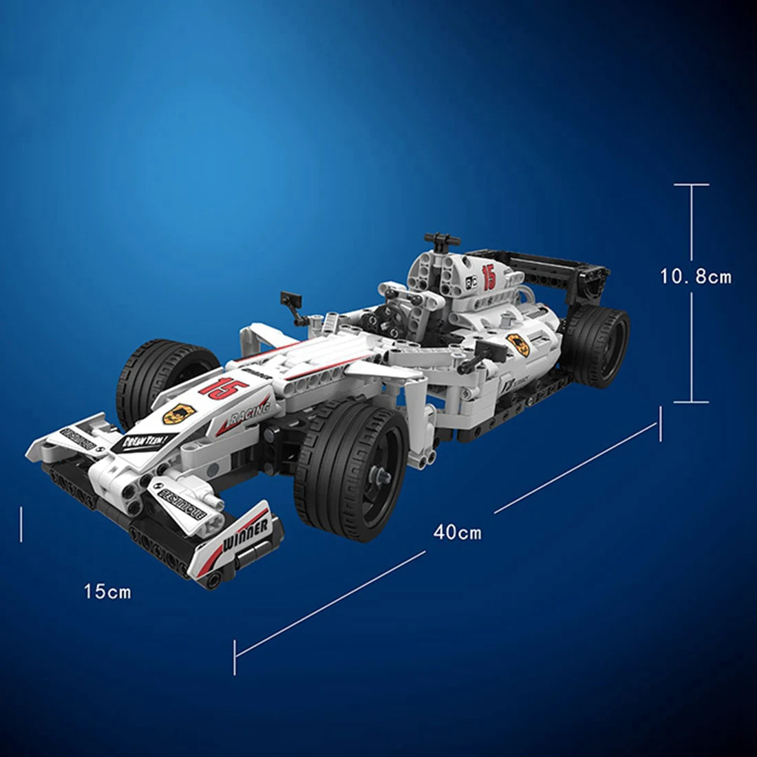 729 шт, Moc 1:12, кирпичи для гоночных автомобилей, небольшие строительные блоки, модель автомобиля, подарок на Рождество, день рождения, обычная версия