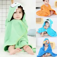 Infant Baby Robes Cartoon Toddler Baby Girl Boys Clothes Cute Animal Design Bath Towel Coral Fleece Kids Hooded Wrap Bathrobe