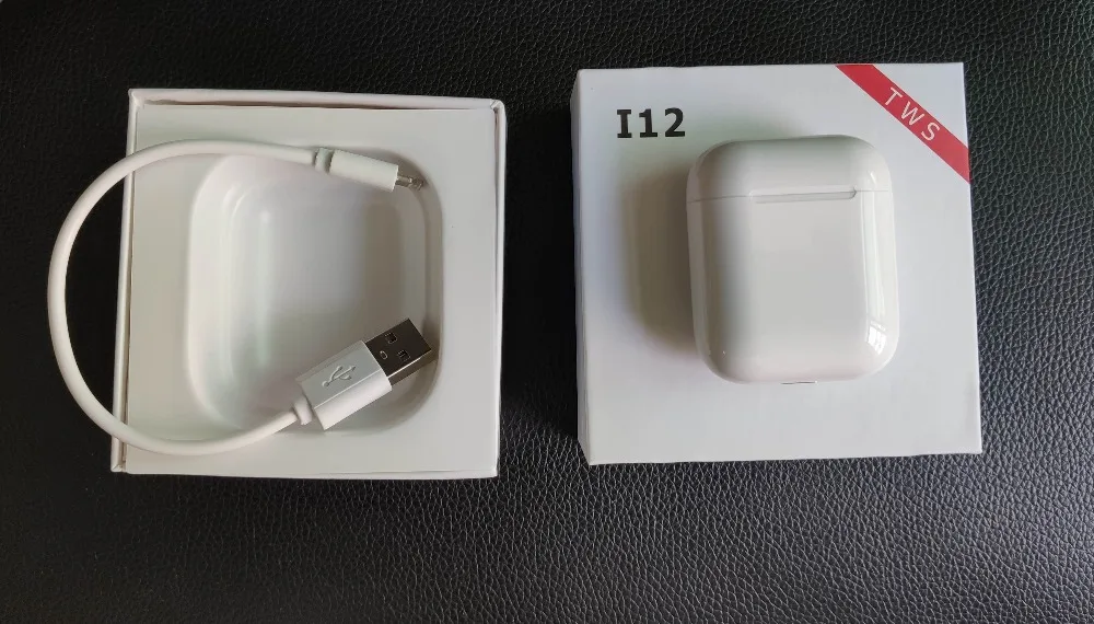I12 Tws оригинальные Bluetooth наушники, беспроводные наушники с сенсорным управлением, объемный звук и зарядный чехол для IPhone Android