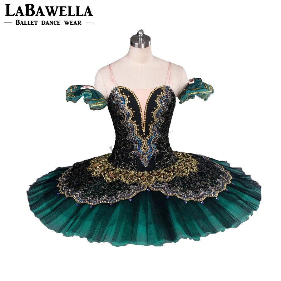 EFLALYHG Tutù Da Ballo Professionale Per Bambine Lago Dei Cigni - Costume Pancake Con Corona E Collant, Taglie 100-170 Cm