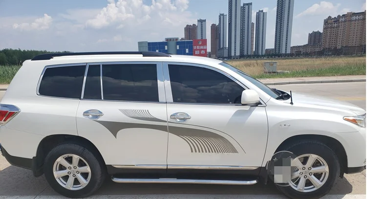 2009- для Toyota highlander окна автомобиля яркий бар с высококачественной нержавеющей сталью оконные украшения автомобиля Стайлинг