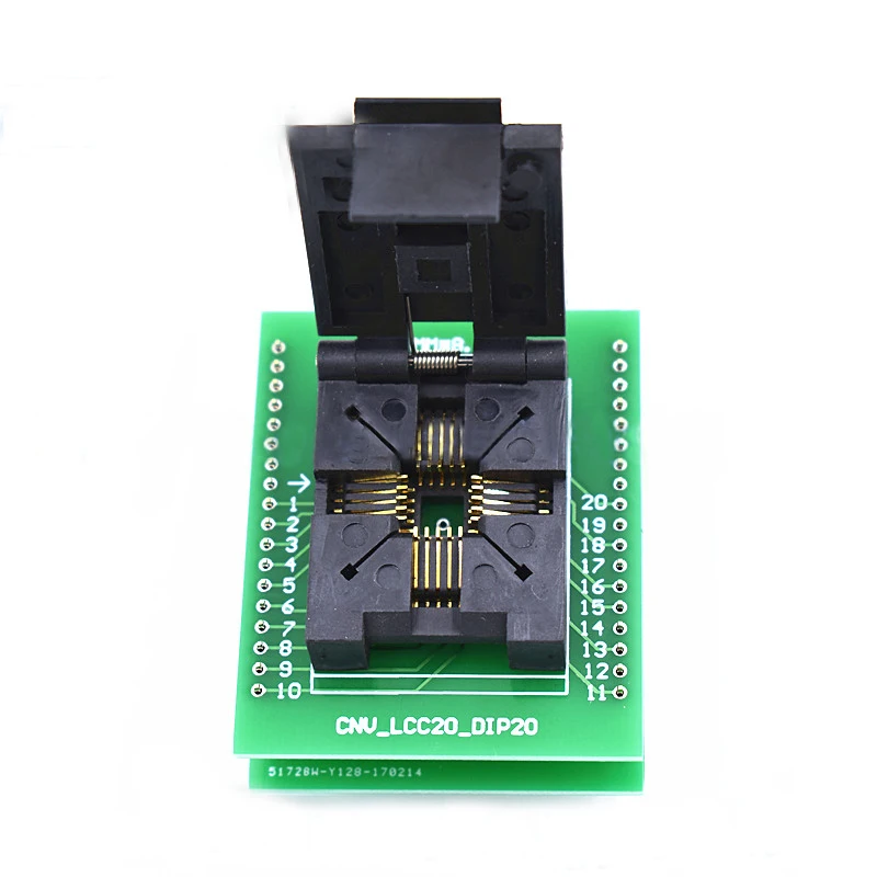 

ANDK PLCC20 to dip20 test & burn in socket PLCC programming adapter with pin pitch 1.27mm clam-shell IC test socket