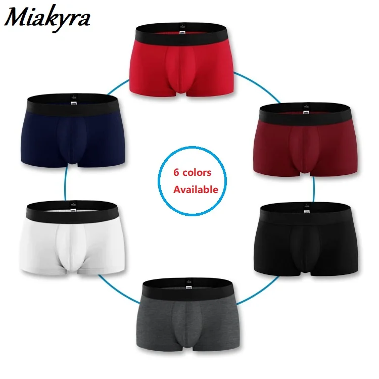 6 шт/лот Miakyra мужские трусы-шорты мягкие боксеры хлопковые боксеры мужские прочны боксерские трусы плюс размер боксеры сексуальные мужские s нижнее белье