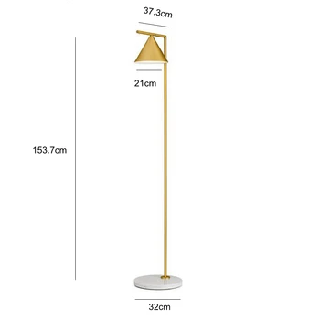 

Nordic Art Black Gold Color Stand Lamp For Study Room lambader