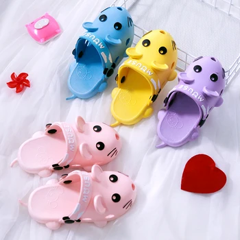 

Beach Slippers Kids Sandals Toddler Baby Boys Girls Cute Cartoon Beach Sandals Slippers Flip Shoes Kids Bathroom Home Shoes