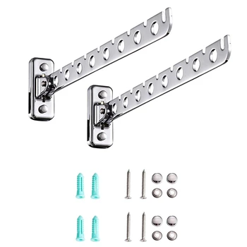 

Wall Mount Clothes Hanger Rack Wall Clothes Hanger Stainless Steel Clothes Hooks with Swing Arm Holder Closet Organizers and Sto