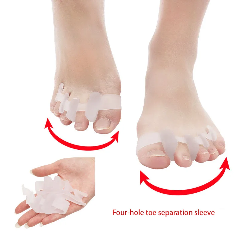 1Pairs Clear Unisex Professional Fingers Foots Separators Silicone Toes Bunion Corrector Toe Protector Straightener Separator