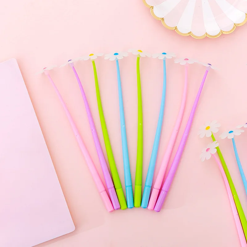

Kawaii Gel Korea Creative Soft Silicone Flower Gel Student Cartoon Color-changing Flower Gel Office Black Ink Pen