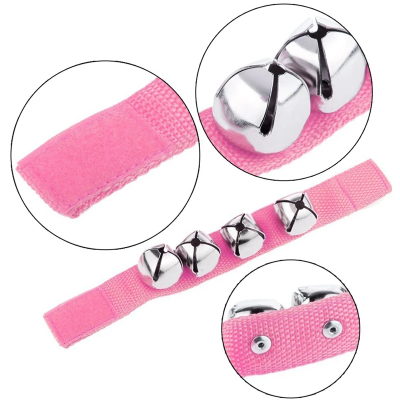 20 Wrists With Jingle Bells Music Rhythm Toys, Random Colors, School Instruments