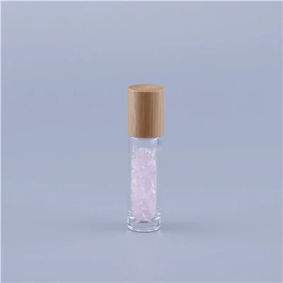 J 480 шт./лот Refillable10ml прозрачные эфирные массажные стеклянные рулонные бутылки с цветными нефритовыми роликовыми шариками гравия внутри - Цвет: J