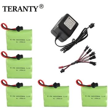 

(M Model ) Ni-MH 3.6v 2400mah Battery + USB Charger For Rc toys Car Tank Train Robot Boat Gun AA 3.6v Rechargeable Battery Pack