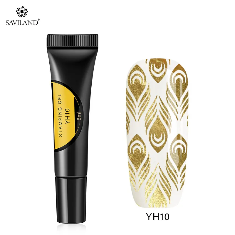 YH10 SAVILAND Гель-лак для стемпинга ногтей UV/светодиодный Гель-лак для ногтей Hybrid DIY живопись Гель-лак для пластина для стемпинга для нейл-арта - Цвет: YH10