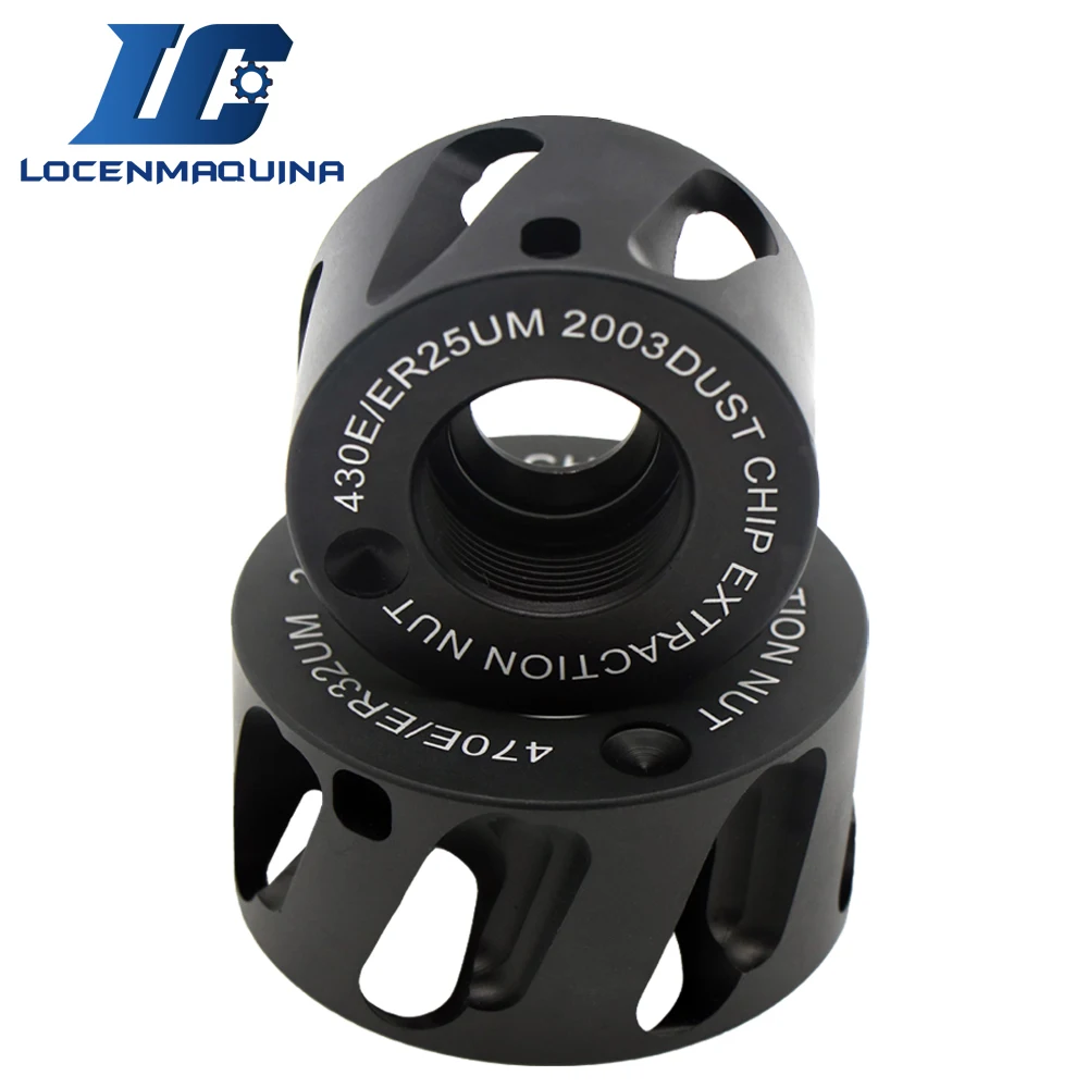 Aluminum 24000rpm Spindle Dust Extractor Nut ER20UM ER25UM ER32UM ER40UM Dust Removal Nut Adsorption dust extractor nut