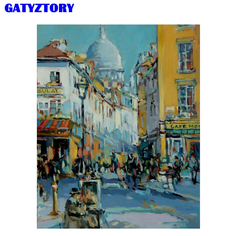GATYZTORY рамка Diy картина по номерам пейзаж холст картина акриловая Настенная картина уникальный подарок для домашний декор искусство - Цвет: 190806-108