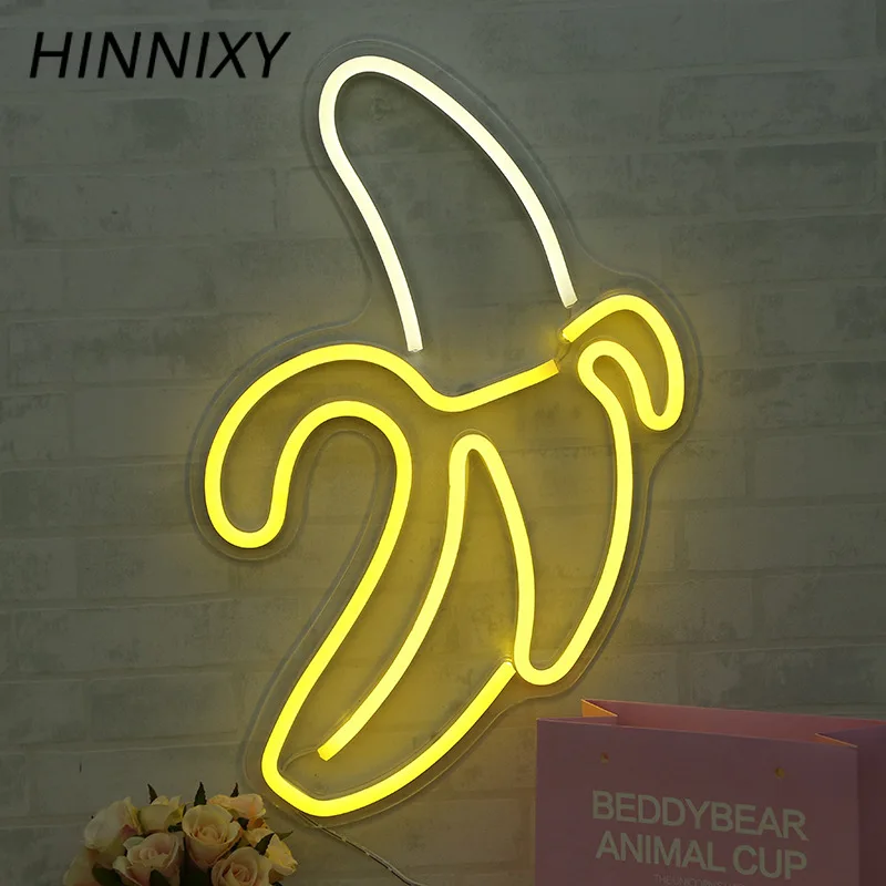 Неоновый ночной Светильник Hinnixy с питанием от USB, настенный светильник, Красочный светодиодный неоновый знак, лампа для бара, кафе, рождественской витрины, художественное украшение стены