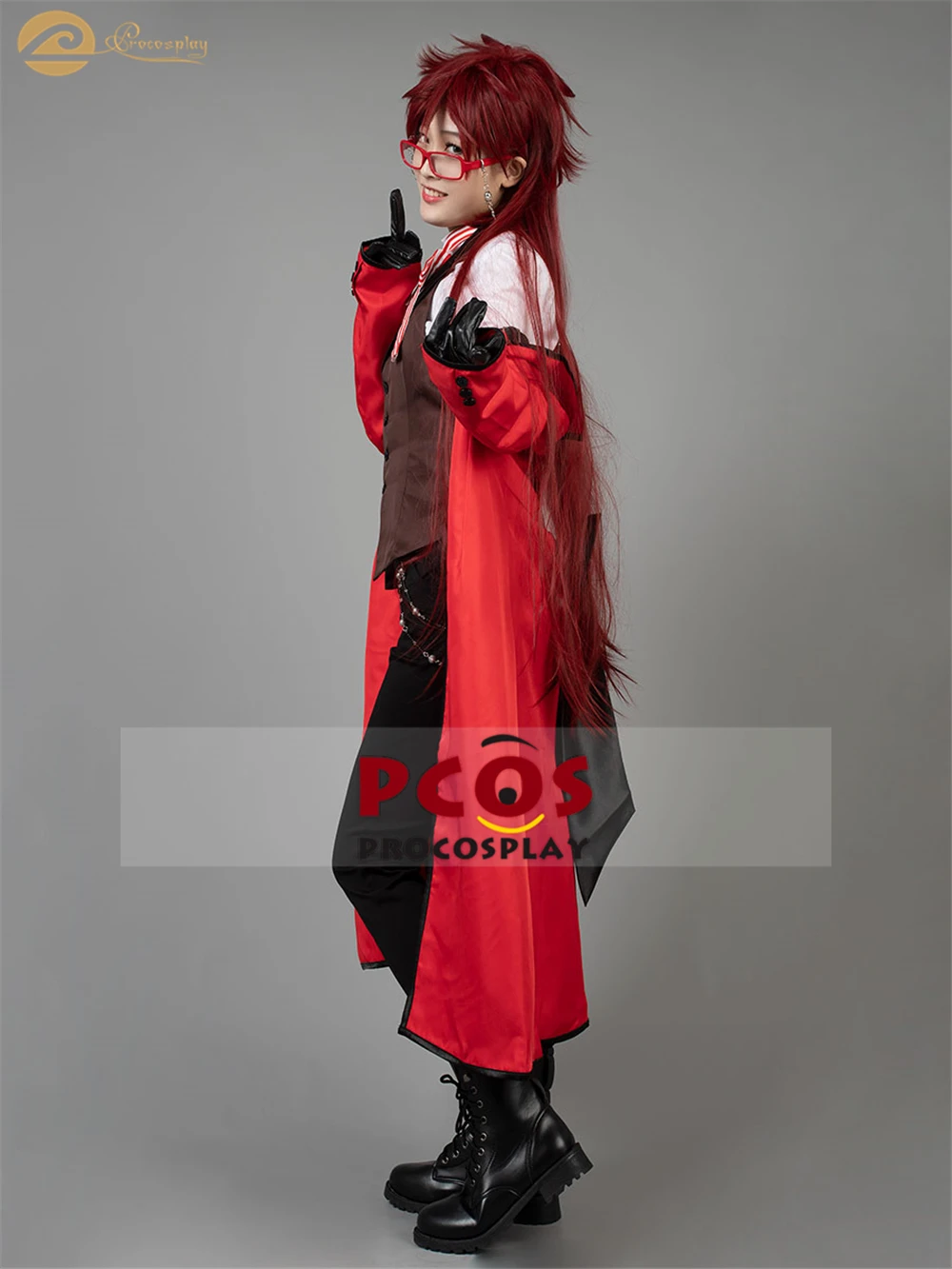 Procosplay,, без обуви, брюк и очков, Черный дворецкий, Grell Sutcliff, наряды, костюм для косплея, mp003219