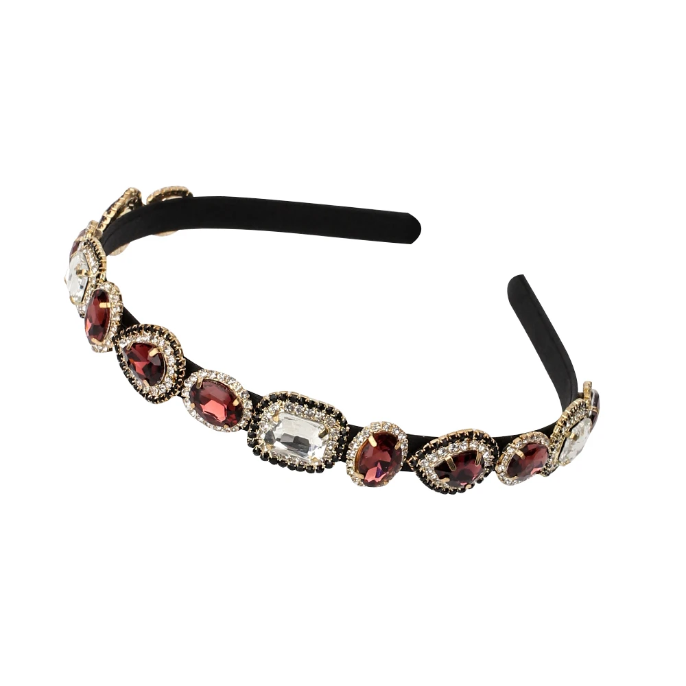 

New High-end hair accessories Jeweled Crystal Hairbands Girl Hair Scrunchie for Girls Crown Flower Hairbands Head Wrap