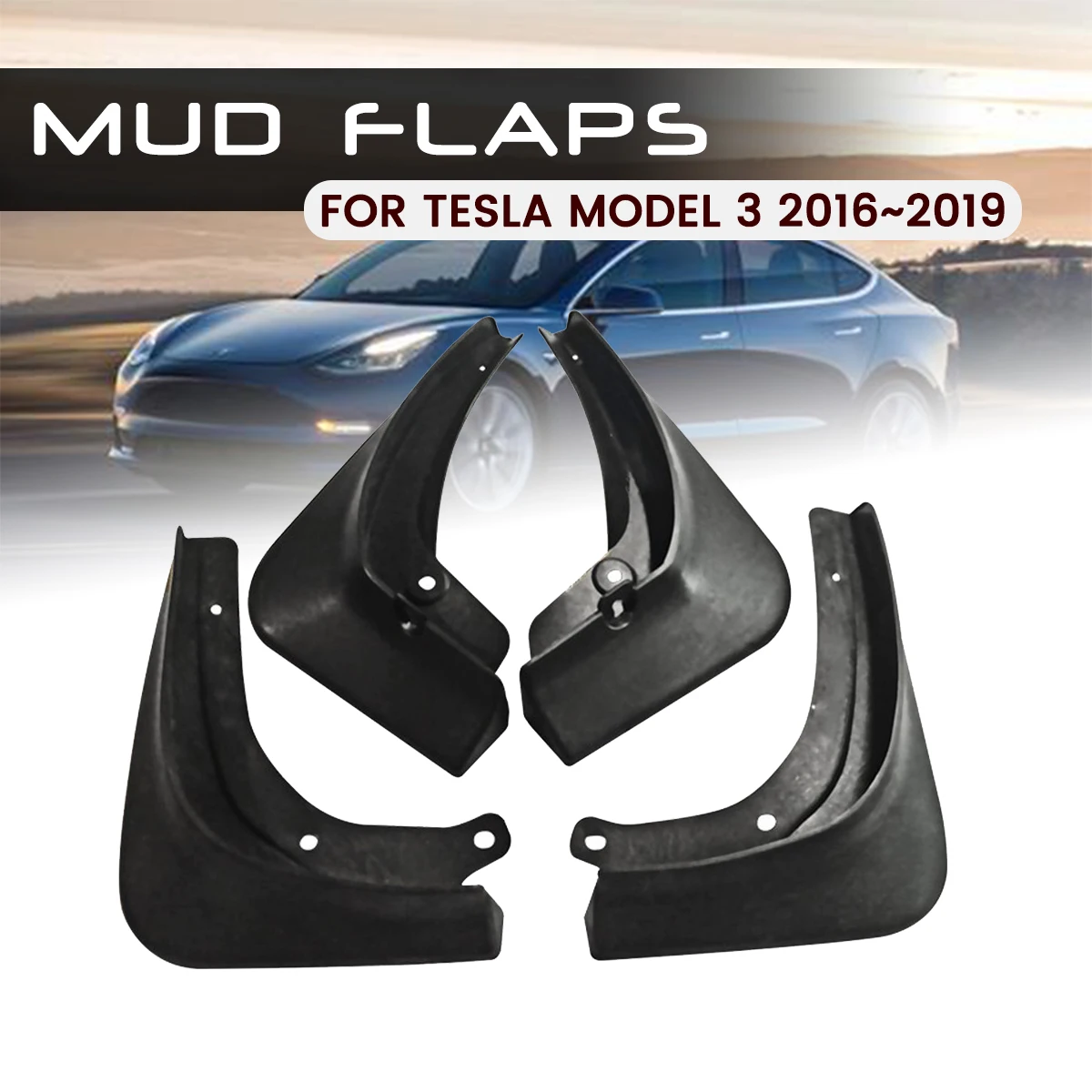 Для Tesla модель 3 4 шт./компл. автомобиля Брызговики спереди и сзади брызговик щитки брызговики