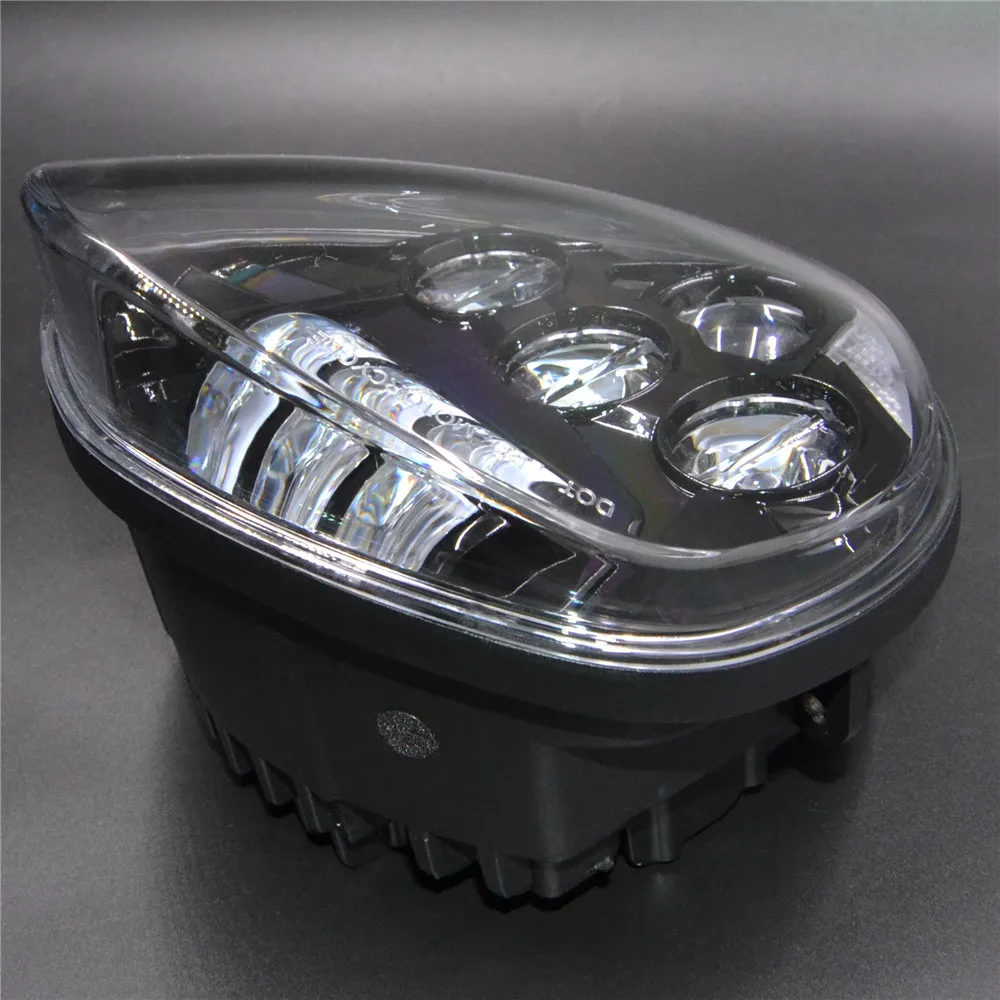 JAER 60W светодиодный мотоциклетные фары 12V Hi& низкая IP68 мотоцикл налобный фонарь для крейсера победы беговые 2007