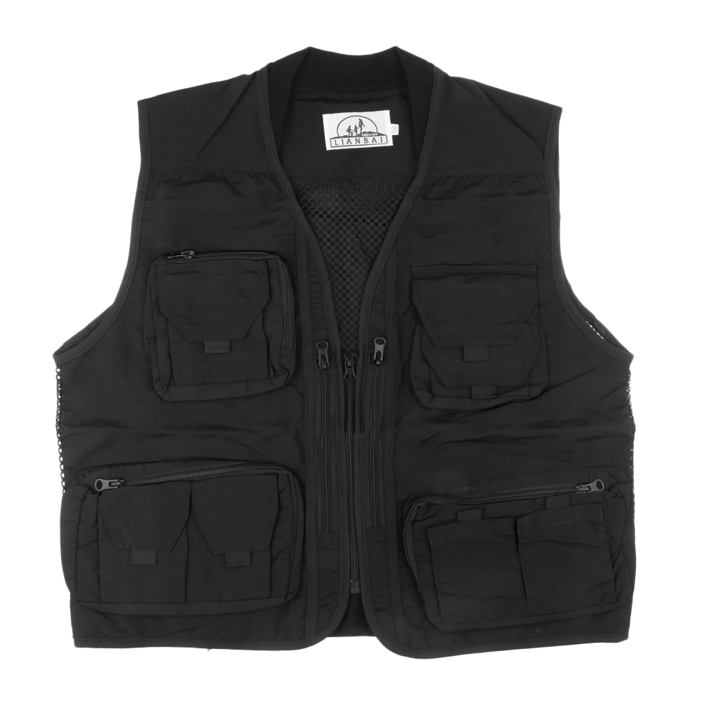 Breathable Fishing Vests Fashion Men Multi-pocket Fishing Hunting Mesh Vest Photography for Jacket Fishing Camping Hunting