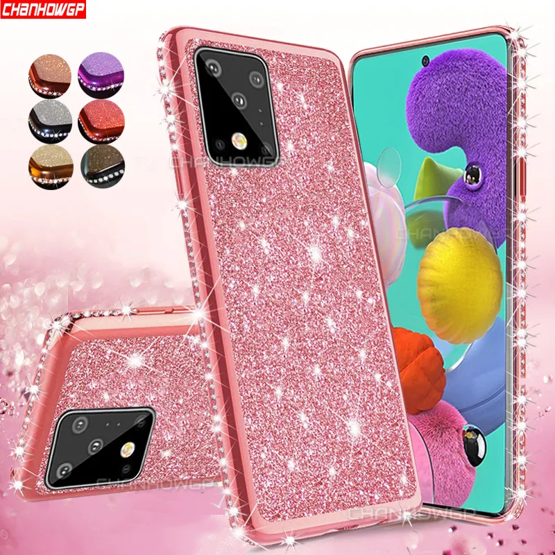 Чехол для Samsung Galaxy A51 A71 A01 A11 A21 A41 A91 блестящие чехлы с бриллиантами A10 A20 A30 A40 A50 A70 A90 5G