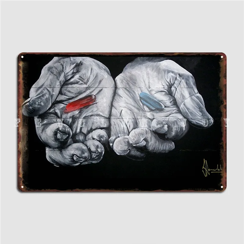 

Red Or Blue Metal Sign Club Home Wall Design Poster Tin Sign Posters