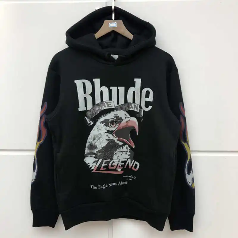 RHUDE Толстовка для мужчин и женщин 1:1 высокое качество RHUDE x Maxfield LA толстовки уличная RHUDE толстовки пуловер