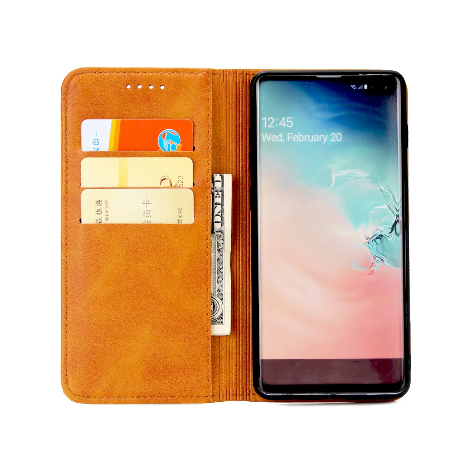 

Luxury PU Leather Phone Wallet Case For SamSung S8 S9 S10 Plus Cases For SamSung Note 8 9 Flip Cover Card Holder Clutch Bag Men