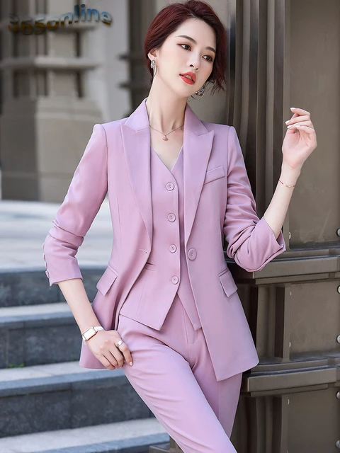 Purple Pants Suit Women Office Lady Blazer Jacket Coat+Pant 2 Piece Set  Female 2022 Spring Autumn Elegant Casual Suits Outfits - Price history &  Review | AliExpress Seller - THYKS Brand Store Store | Alitools.io