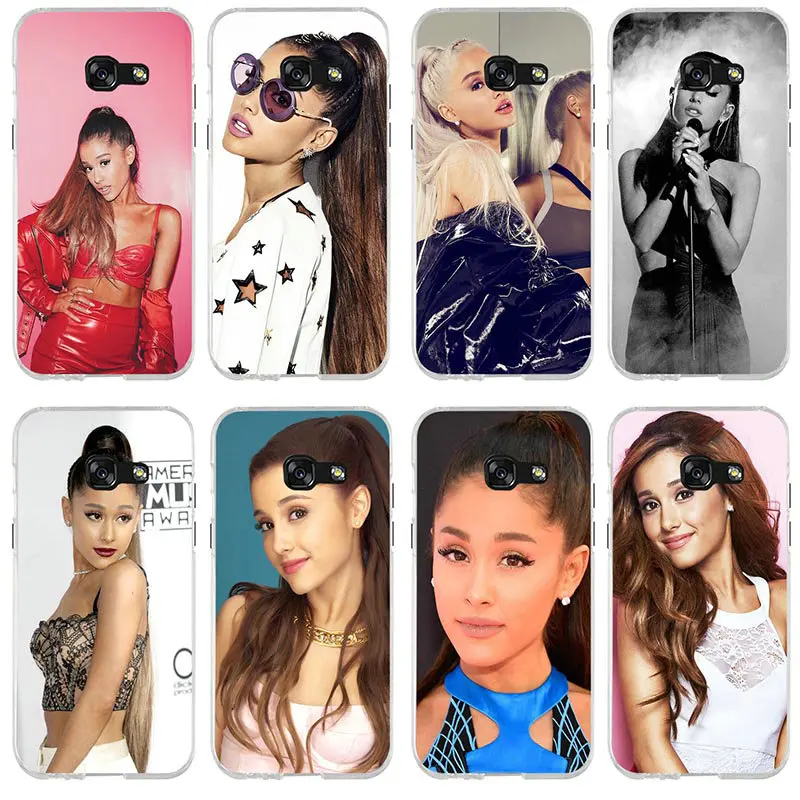 For Samsung Galaxy J3 J4 J5 J6 J7 J8 A3 A5 A7 2016 2017 2018 Coque Bags Silicone Soft Phone Cases Pretty Singer Ariana Grande |