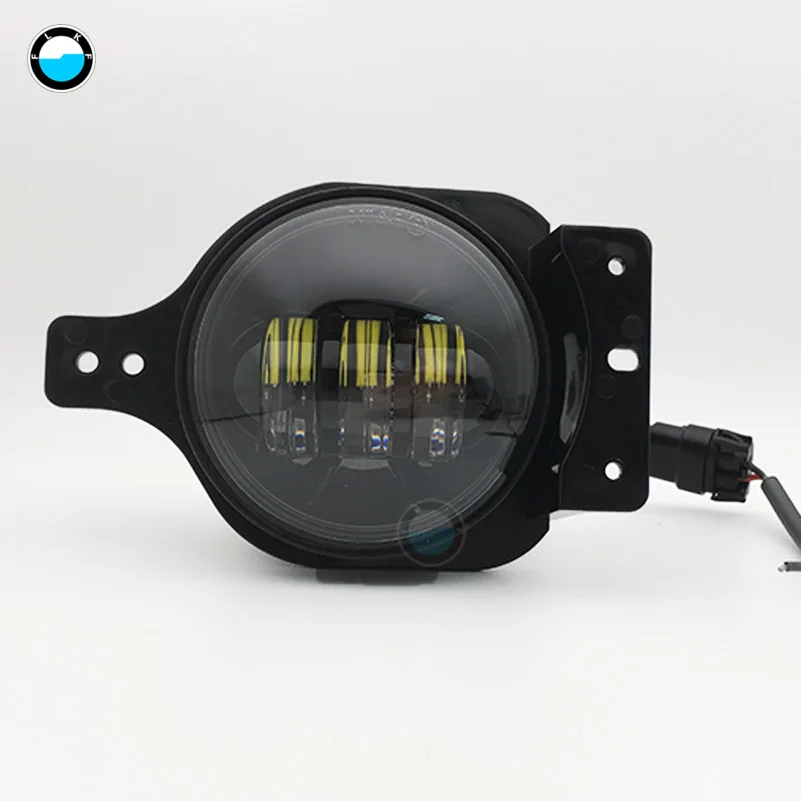 Для Jeep Wrangler JL черный 4 дюйма светодиодные противотуманные фары светильник головной светильник 30 Вт светодиодный проектор линзы фары ближнего света с кронштейном из водонепроницаемого материала