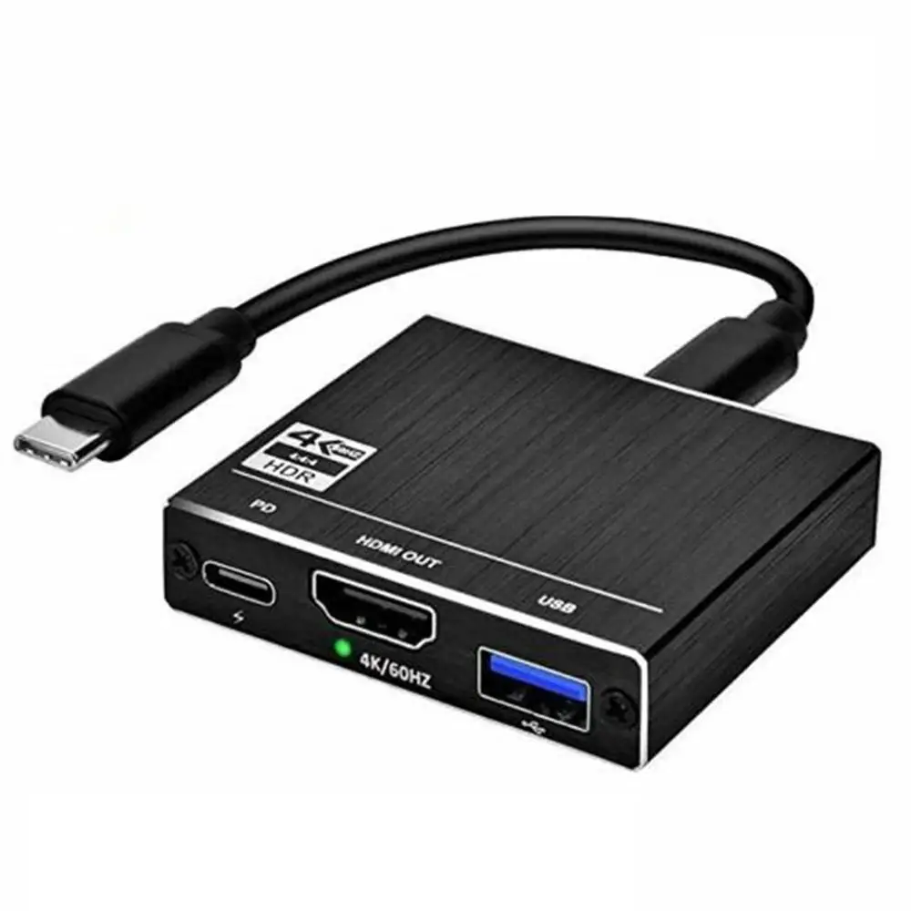  USB C to HDMI Adapter 4K 3-in-1 Type-C to HDMI Multi-Port Adapter Compatible for MacBook Pro For Sa