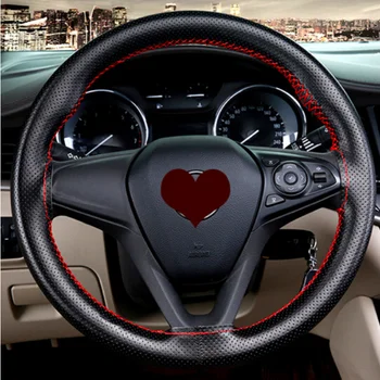

Genuine Leather Car Steering Wheel Cover Universal For Chrysler Sebring Voyager Crossfire PT Cruiser 300C Aspen Pacifica Town Co