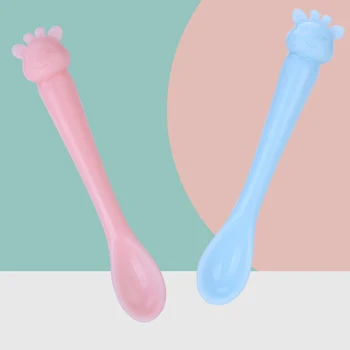 

Baby Feeding Spoon Utensils Infant Soft Silicone Small Training Spoon children's Food Supplement Feeding Tableware Baby Supplies