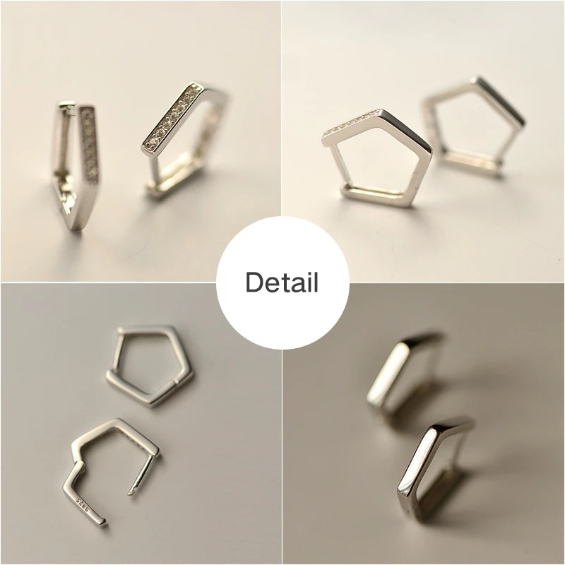 

925 Silver Color Stud Earring for Women Bizuteria Aros Mujer Oreja Gemstone 925 Jewelry Garnet Stud Earring for Girl