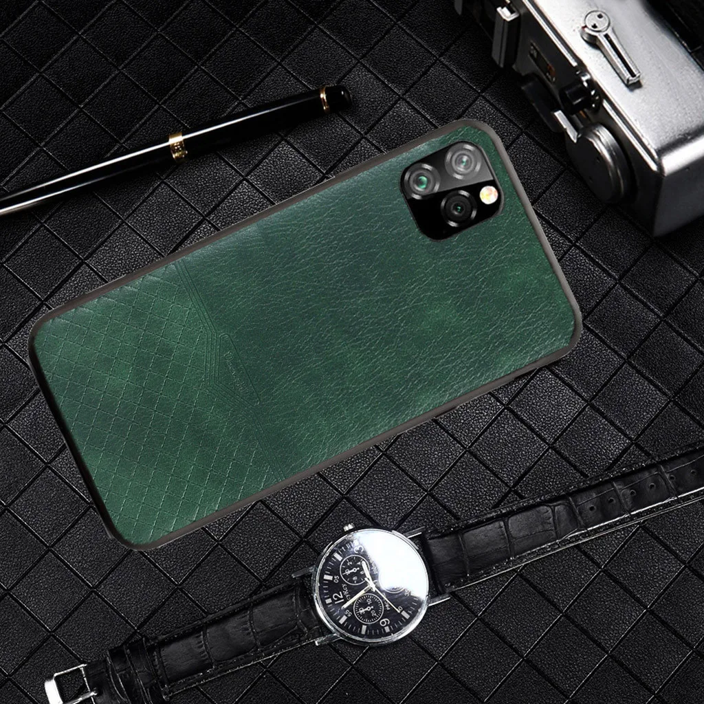 Чехол для iPhone 11 6,1 дюймов, тонкий кожаный винтажный противоударный чехол, силиконовый чехол