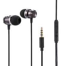 3,5 мм Металлические Наушники-вкладыши турбо бас компьютер Мобильный Телефон Проводная гарнитура с микрофоном