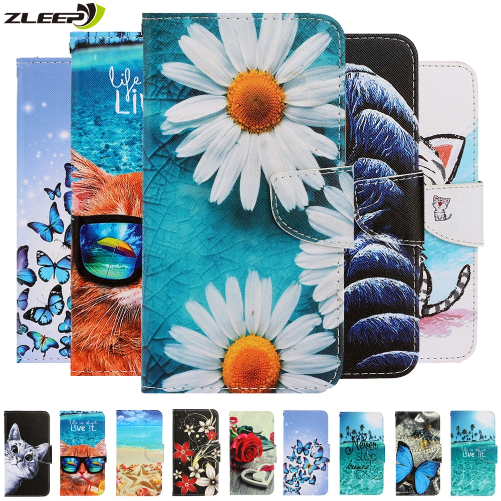 Кожаный чехол P40lite с 3D принтом для Huawei Mate 30 P40 P30 Pro Lite P Smart Y6 Y7 Y9 Y5 2019 2018 откидной