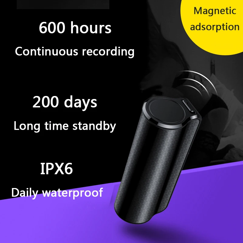 Q70 500Hour Activated Voice Recorder Espia 256BG 8/16/32/64GB Magnetic Absorption Noise Reduce Sound Audio Dictaphone MP3 Player voice recorder