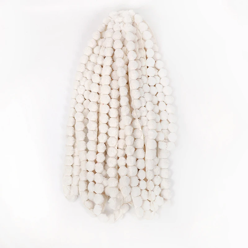 Description Picture 5 of item10m Faux Rabbit Fur Hairball Ribbon Clothing Apparel Christmas Decoration Trim Coat Accessory Fur for Needlework on The Hood