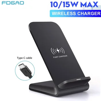 

FDGAO 15W Qi Wireless Charger Stand For Samsung S20 S10 Note 10 9 Fast Wireless Charging Holder For iPhone 11 Pro XS MAX XR X 8