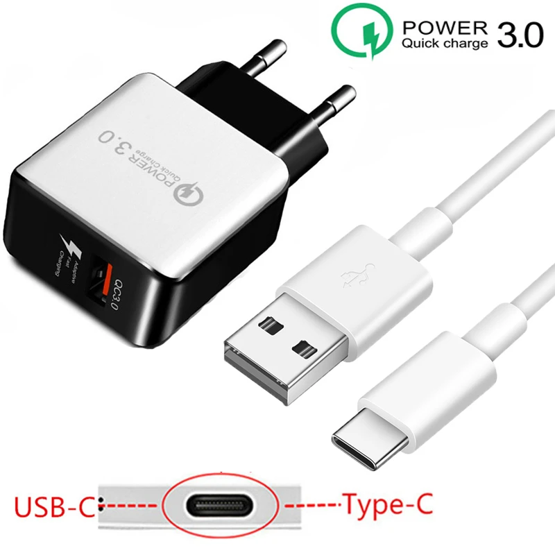 Fast Charger For Xiaomi Mi 11 POCO F3 M3 X3 NFC QC 3.0 USB C Phone Charger For Redmi Note 10 9 8 Pro USB Type C Cable Fast charge 18w