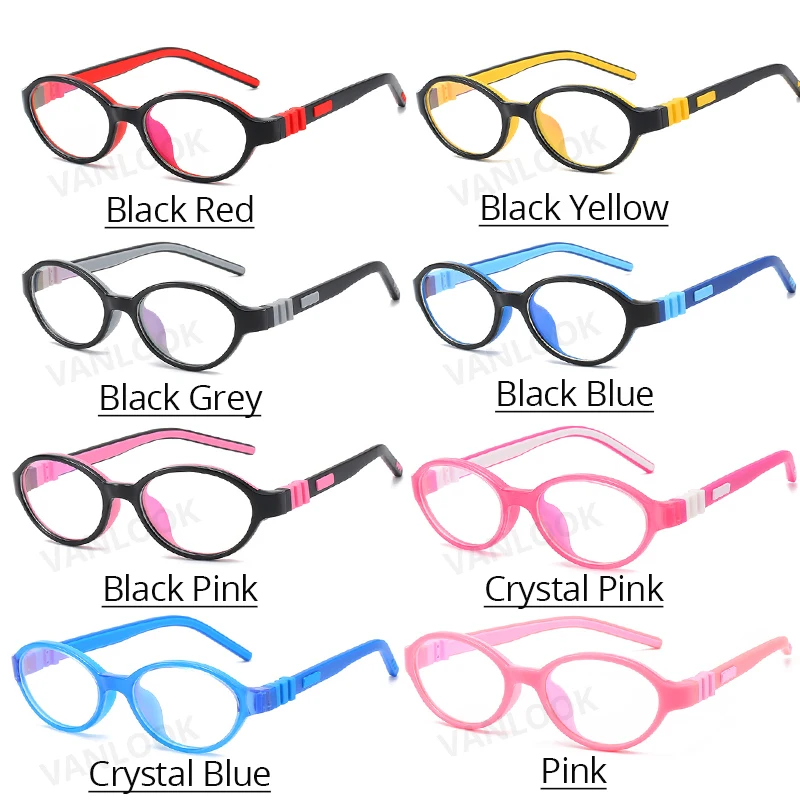 VANLOOK Children's Computer Glasses for Girls Boys Kids Teenage Anti Glare Blue Light Blocking Screen Gaming Silica TR90 w/ Case