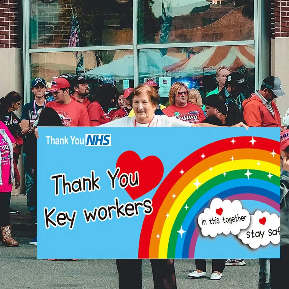 Car Sticker NHS Supports Flag Thank You And Key Workers Banner 2020 Love Support Health Nurse Doctor | Автомобили и мотоциклы