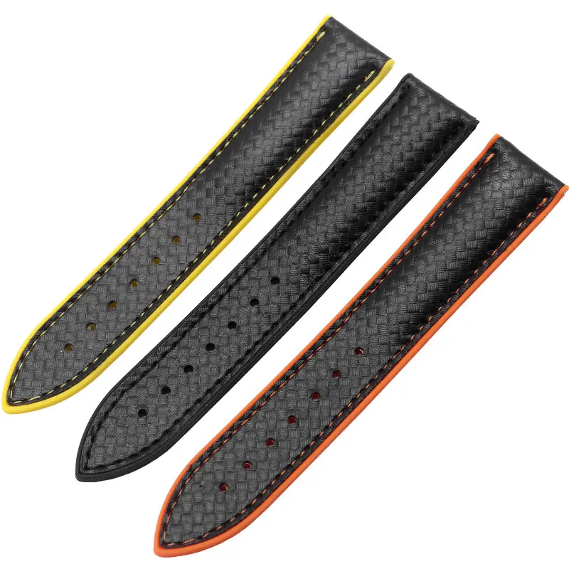 Carbon fiber pattern Silicone watchband black wristband adaptation Samsung galaxy watch Gear S2 S3 sport Quick release