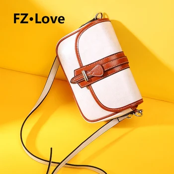 

Genuine Leather Crossbody Bag for Women Small Flap Purse Stylish Ladies Messenger Bags Shoulder Handbags Satchel Clutch Flip Bag