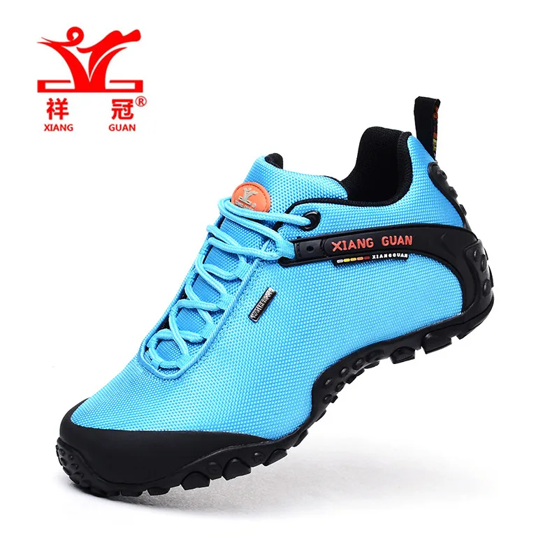 Old81283 Sky Blue XIANG GUAN/уличная походная обувь; европейские размеры 36-48; Мужские дышащие противоскользящие ветрозащитные черные женские туристические сапоги; трендовые спортивные кроссовки - Цвет: Old81283 Sky Blue