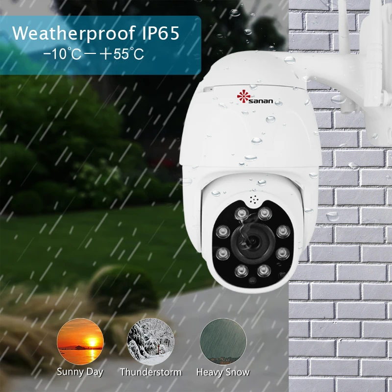  SANAN 1080P Auto Tracking PTZ IP Camera 4X Zoom Speed Dome Wireles CCTV Camera Cloud Storage Wifi S - 33057913909