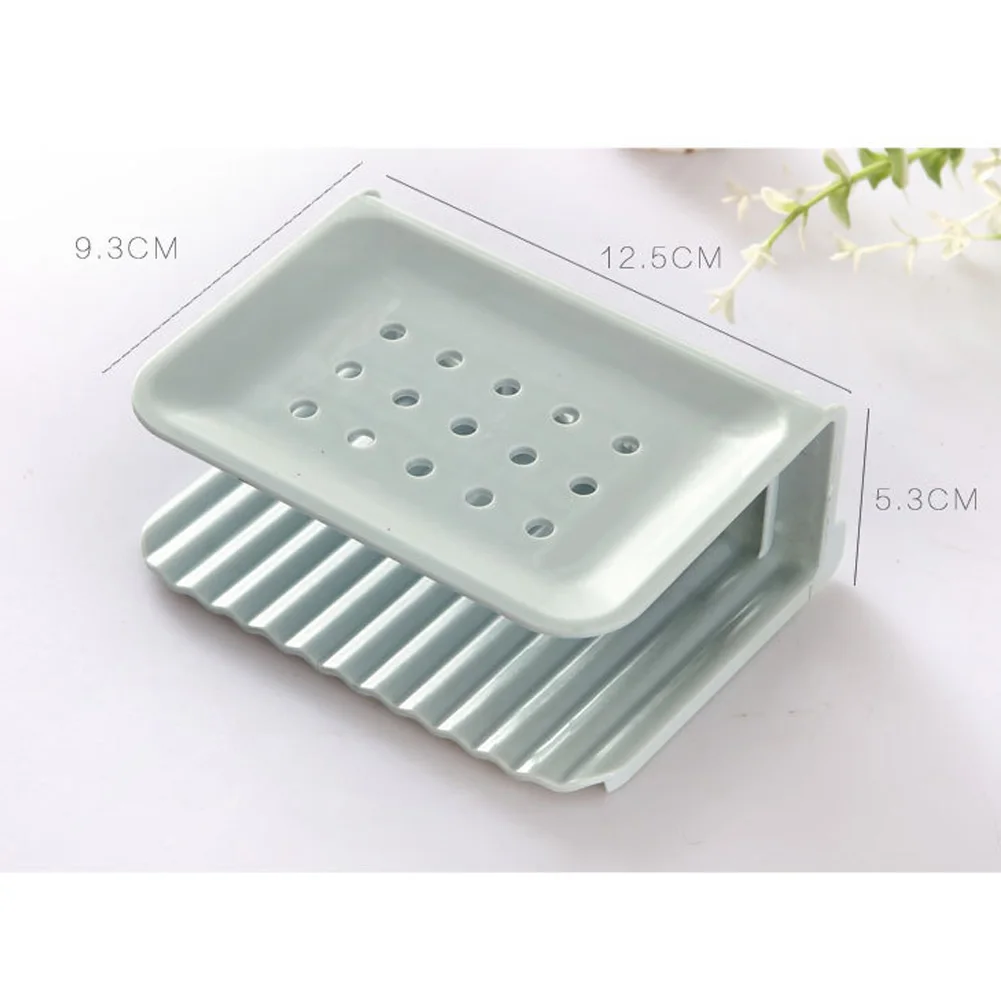 Stand Sucker Double Layer Drain Water Basket Accessories Soap Dish Home Bathroom Box Tools Wall Dry Kitchen