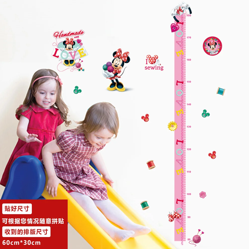 Elsa Anna Princess Wall Stickers For Girls Room Home Decor Anime Mural Art  Movie Poster Kids height ruler Wall Decals